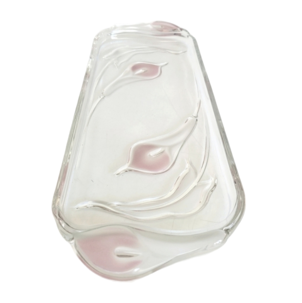 Vintage Mikasa Soft Pink Calla Lily Canapé Dish 16.5"